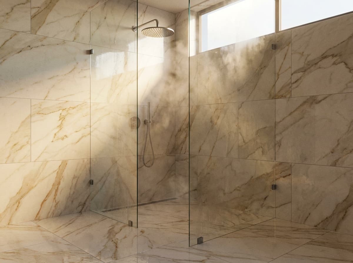 Representative bathroom renovation — freestanding soaking tub