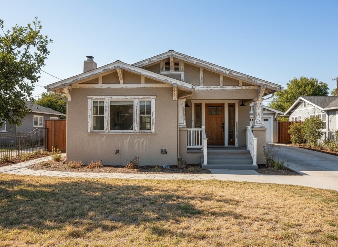 Representative exterior painting — trim and wood repair detail